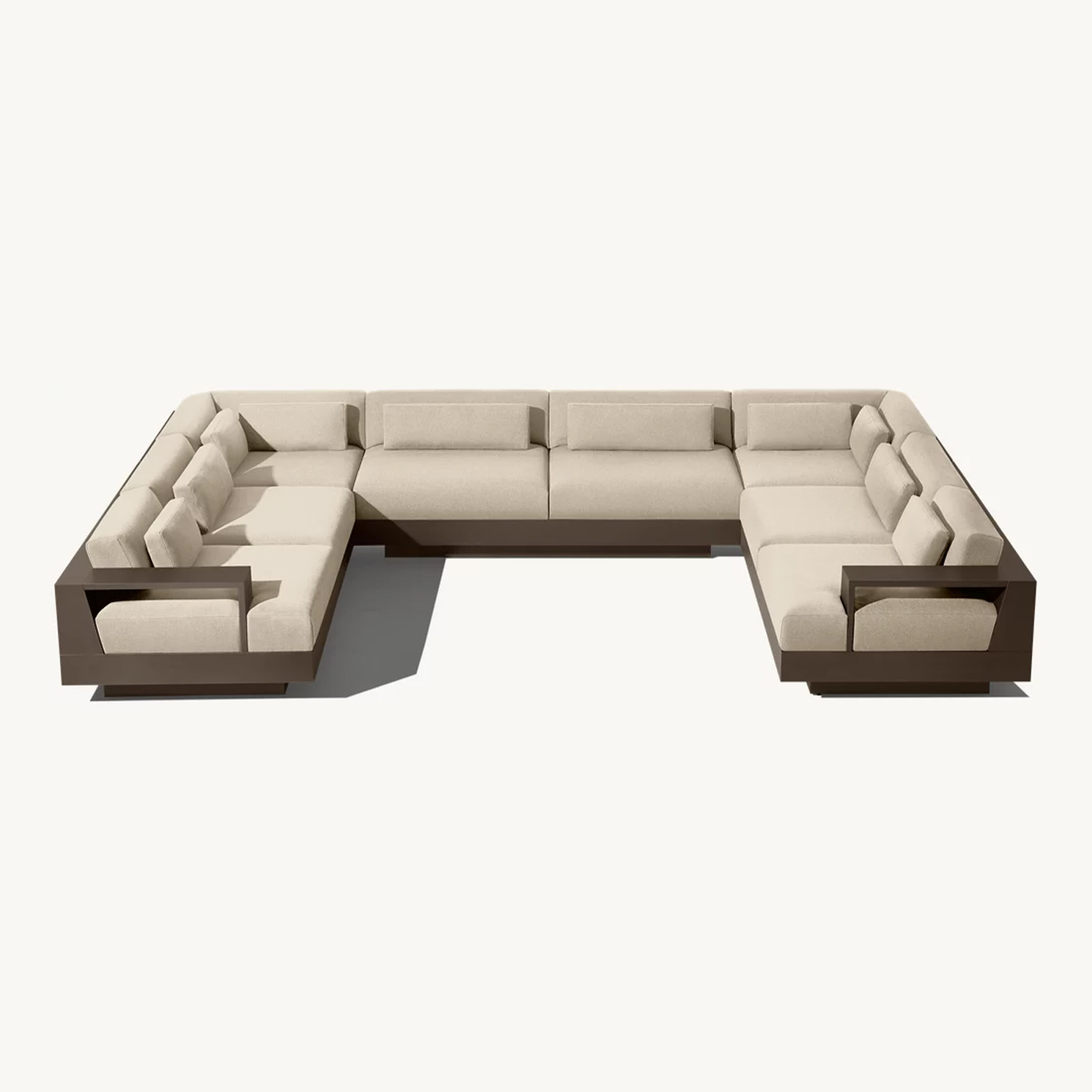 Outdoor Furniture Luxury - Luxury Metal Aluminum Frame Combination Sofa
