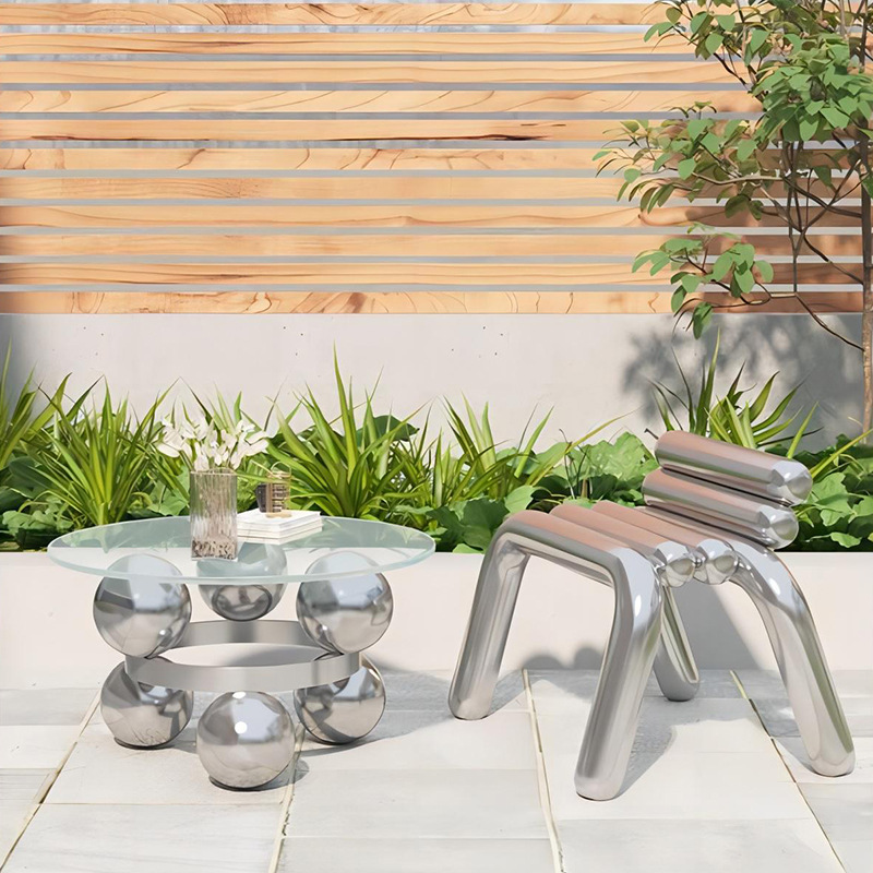 Stainless steel chair light lu - Outdoor Furniture Luxury recension och pris