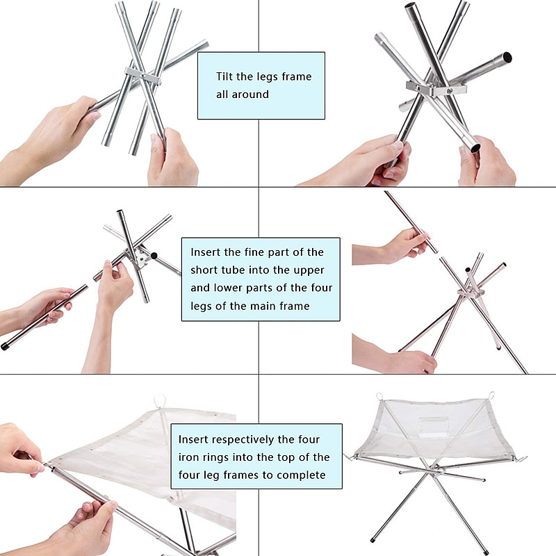 1pc Foldable Portable Steel Me - Outdoor Furniture Metal recension och pris