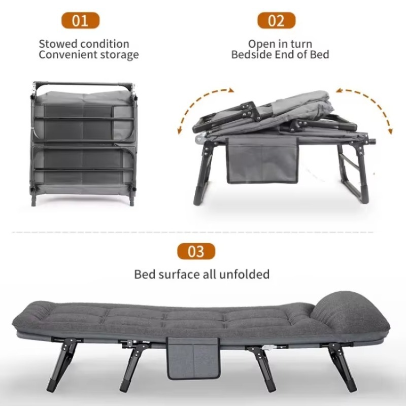 Modern Folding Bed Portable Si - Outdoor Daybed Furniture recension och pris