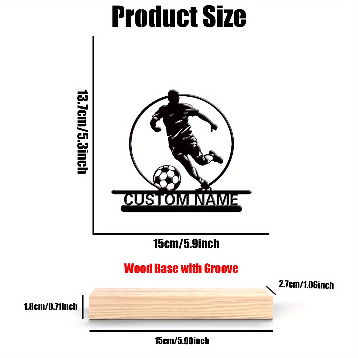 Custom Soccer Player Metal Sta - Outdoor Furniture Wood recension och pris